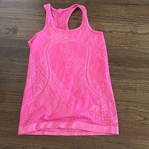 Pink lululemon tank top